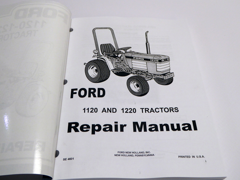 Ford 1120, 1220 Tractor Factory Service Manual Repair Shop Book NEW ...